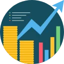 Bar chart icon representing tech stack